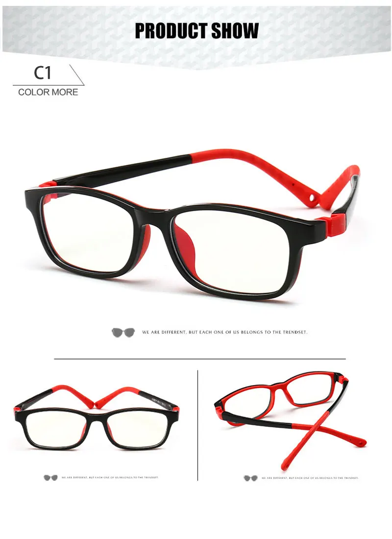 Синий светильник, очки, оптическая компьютерная оправа, гибкие Детские блокирующие прозрачные очки для девочек и мальчиков, прозрачные компьютерные игры, UV400