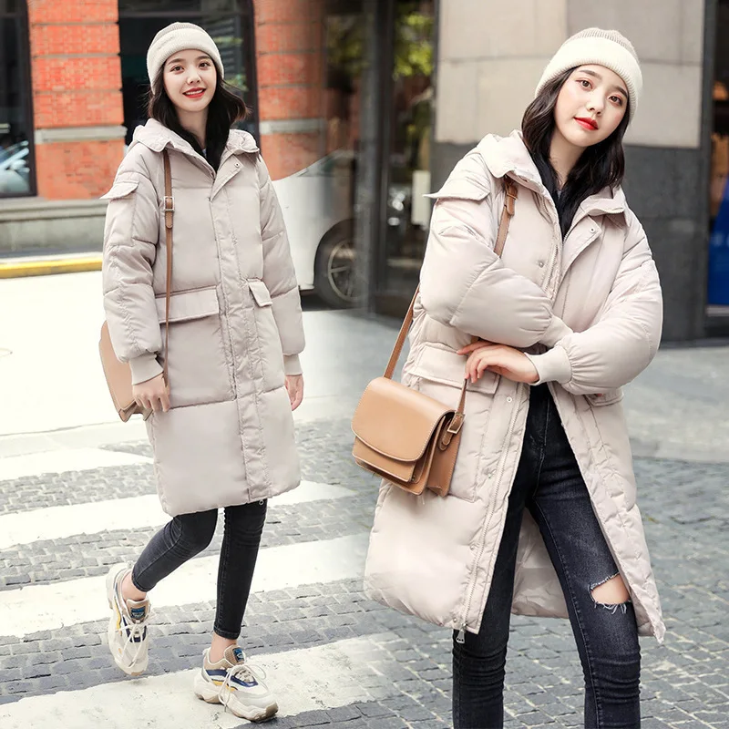 

Cotton-padded Clothes Women's Winter Hot Selling Europe And America Mid-length Women's Thick Hooded down Jacket Cotton-padded Cl