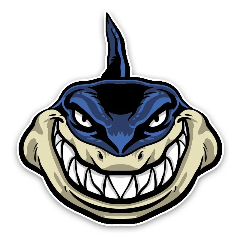 

Lovely Shark Cartoon Colored PVC Car Sticker Bumper Window Graphic Decoration,14cm*13cm