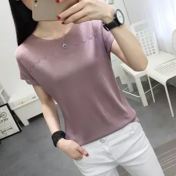 

women's outside wear summer bottoming short style all-around fashion ice silk knitting sleeveless