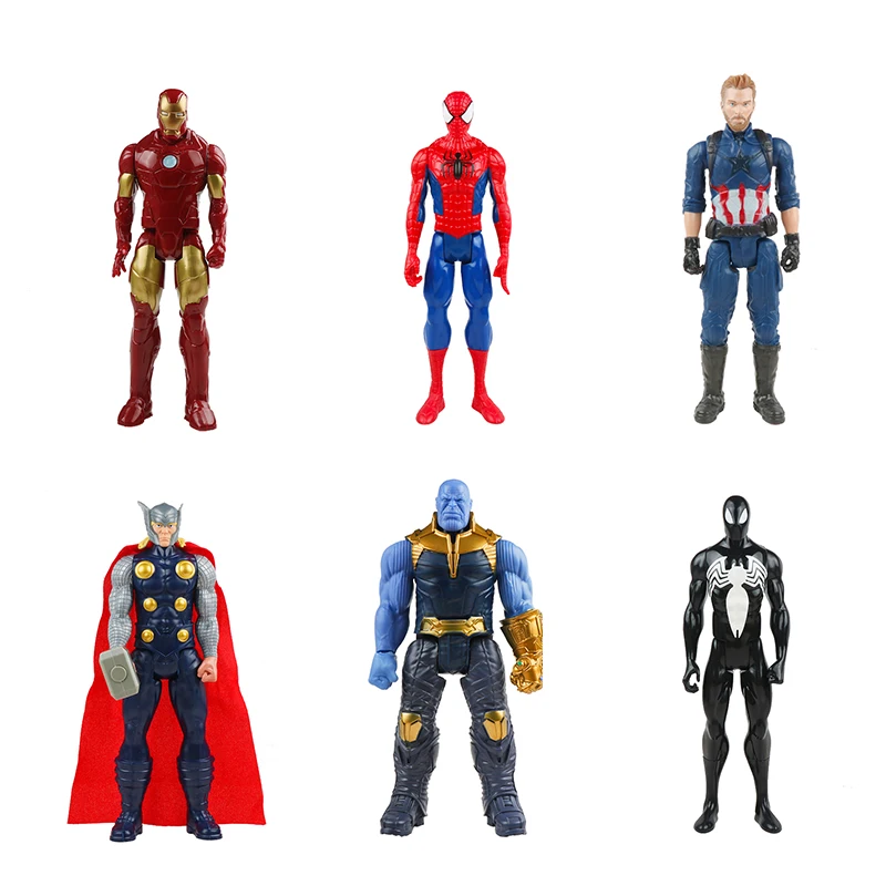 30 см Marvel Мстители эндгейм танос Человек паук Халк Железный человек Капитан