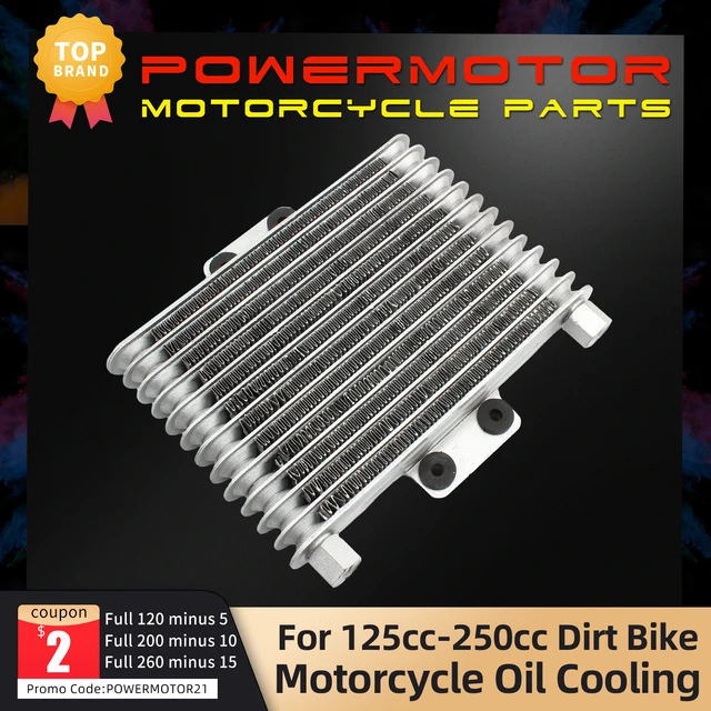 Universal Motorcycle Oil Radiator 12 Row 50cc 400cc Engine Cooling Radiator  for Honda Yamaha Kawasaki Dirt Bike Motocross Parts - AliExpress