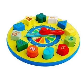 

Math Toys Wooden Montessori Toys Digital Clock Blocks Kids Educational Toy For Child Cute Rabbit Clock Brinquedos Educativos