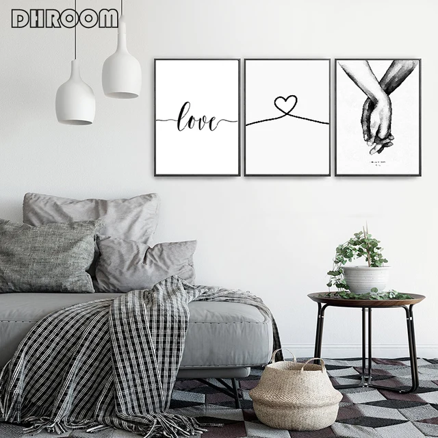 Nordic Back White Style Sweet Love Wall Art Canvas Poster Minimalist Print LOVE Quotes Painting Picture Nordic Back White Style Sweet Love Wall Art Canvas Poster Minimalist Print LOVE Quotes Painting Picture for Living Room Decor