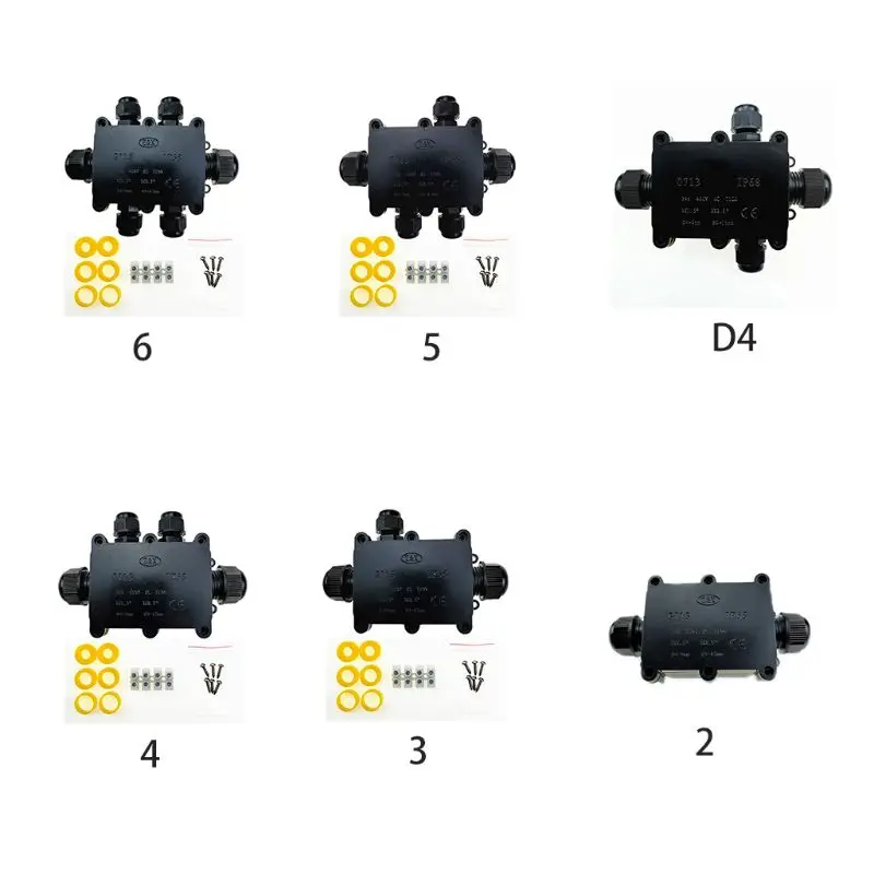 

Junction Box IP68 Waterproof UV Sunproof Outdoor Multiple ways Plastic Electrical Junction Box Case Cable Wire Connector Protec