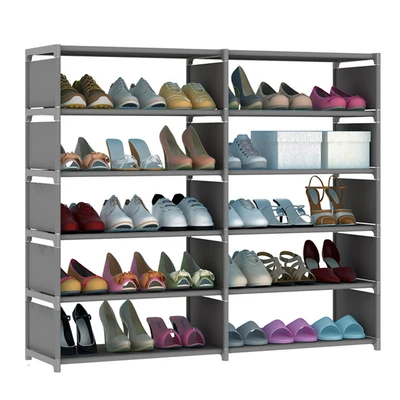 Простая Многоуровневая стойка для обуви нетканых материалов легкая сборка полки для хранения шкаф для обуви стильная Полочка для книг мебель для гостиной - Цвет: 10