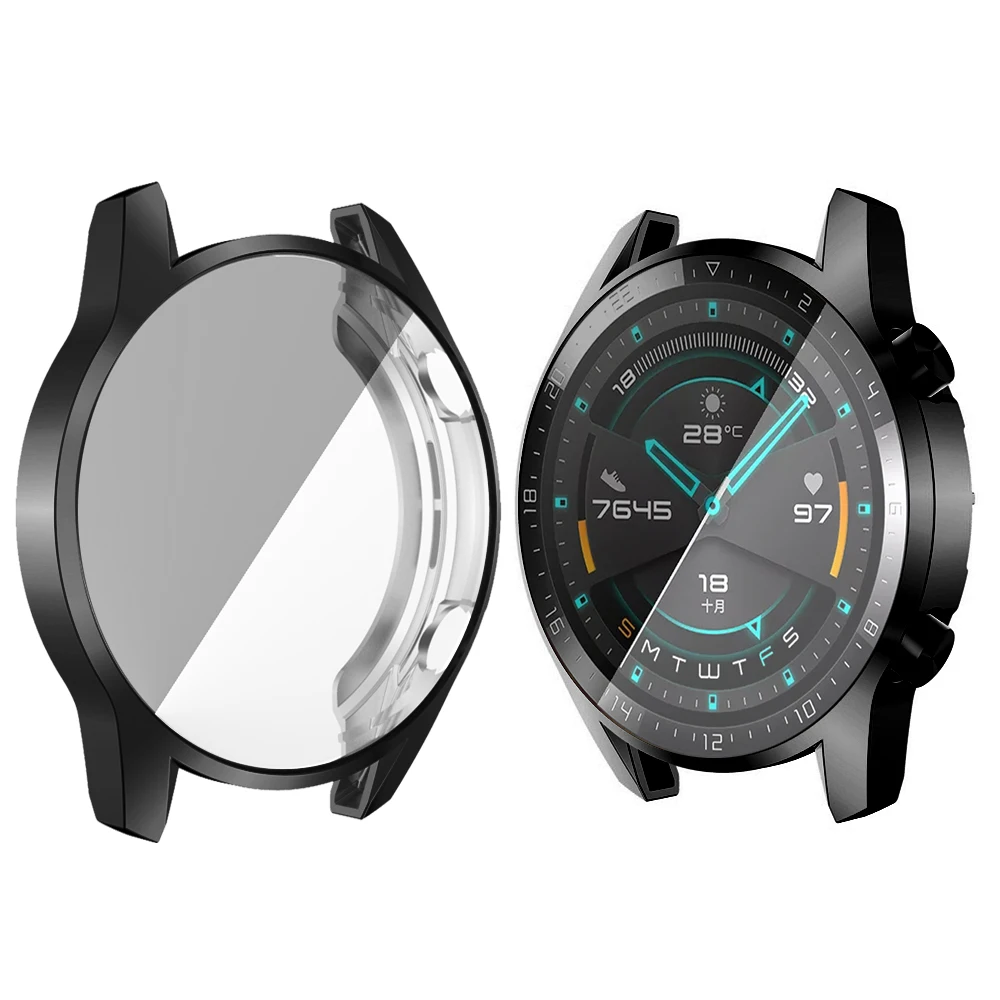 Гальванический ТПУ для huawei Watch GT2 46 мм полный защитный чехол смарт-часы все включено