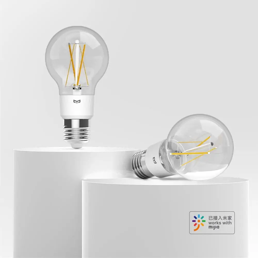 Новейший Xiaomi Yeelight умный светодиодный лампочка накаливания E27 Регулируемая яркость энергосберегающая умная лампочка для Mijia APP Apple Homekit