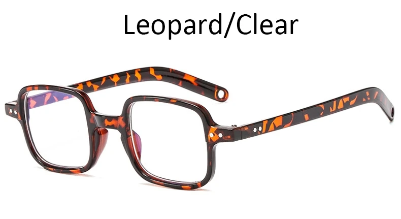 Leopard Clear Голубые легкие компьютерные очки для мужчин wo мужские Ретро Винтажные маленькие оправы брендовые новые оправы прозрачные оптические очки - Frame Color: Leopard Clear