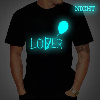 

Men Women Summer Luminous Lover Loser Letters Print T Shirt Anime My Hero Academia T-shirt Cotton O Neck Harajuku Tee Tops Gift