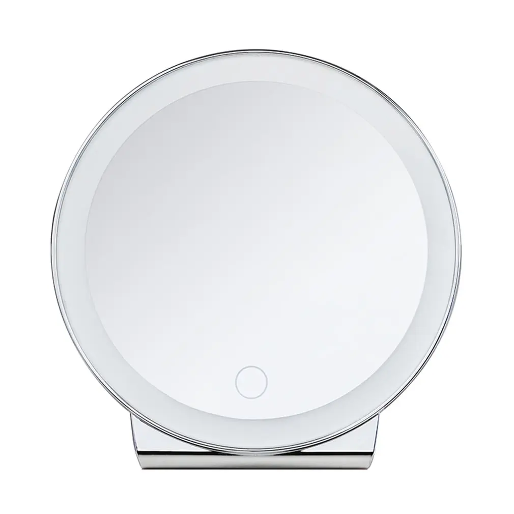 

Round Vanity Mirror Light Three Color Temperature Adjustable Led Vanity Mirror Light Rechargeable Mirror Headlight