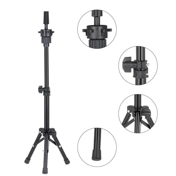 

Adjustable Wig Stand Tripod Headform Mannequin Head Prosthesis Doll Holder Brackets Model Hairdressing Training Hair Tool