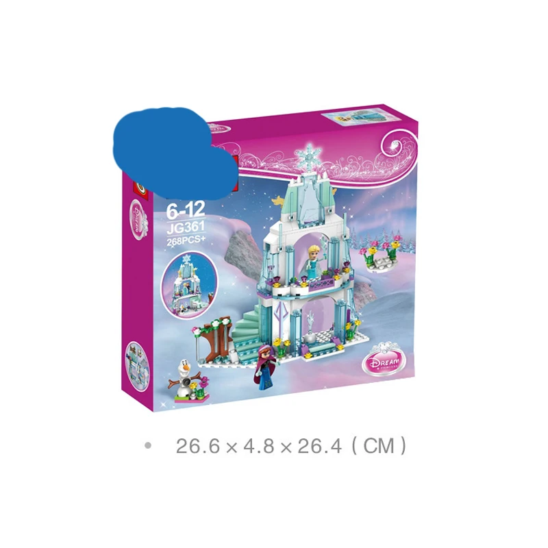 3 style Dream Princess Frozen Castle Elsa Ice Castle Princess Anna Set Model Building Blocks Figure 2