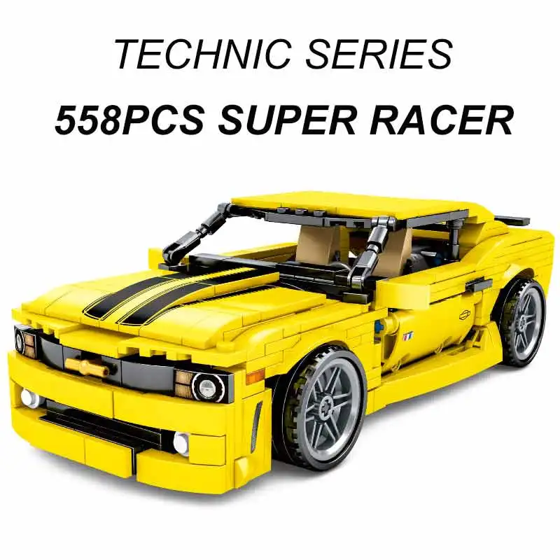 

Pull Back car Building Block Sembo Compatible Legoingly construction toys Set Building Blocks Sports Car Chevrolet Pull Back car