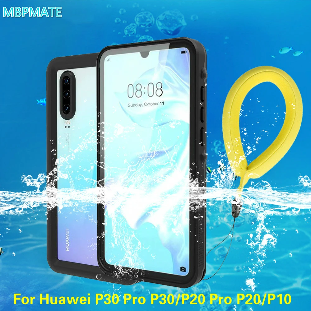 Водонепроницаемый пыленепроницаемый чехол для телефона Huawei P30 Pro IP68 дайвинга