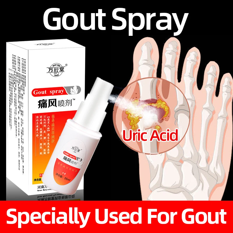 35ml Gout Spray Herbal Medically Treat Cause Neck Waist Shoulder Leg Joint Bone Sore Care Fluid | Красота и здоровье