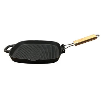 

Cast Iron Skillet Foldable Frying Pan Pancake Pan Omelette Pan Pre-Seasoned Pan for Home Restaurant (Black)