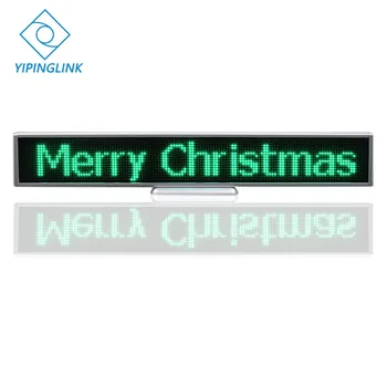 

Bluetooth counter LED display 16*128 silver case desk LED display multi-language hanging shop LED sign mobile app send program
