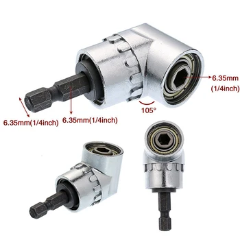 

105° Angle Drill Bit Driver 1/4\\\\\\\\\\\\\\\\\\\\\\\\\\\\\\\" Shank Screwdriver Socket Adapter Extension Bar