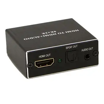 

4K x 2K HDMI audio extractor + Optical TOSLINK SPDIF + 3.5mm Stereo Audio Extractor Converter HDMI Audio Splitter