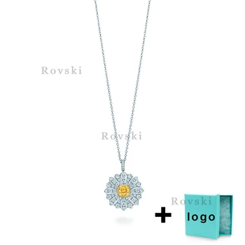

XL TFX TTFF Rllen Original Popular Brand Sunflower Necklace Is Suitable for Women's Party Jewelry Wholesale Free Delivery.