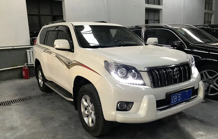 Головной фонарь для Toyota Prado 2010-2013 LC150 фары Противотуманные фары Дневные ходовые огни DRL H7 светодиодный Биксеноновая лампа автомобильные аксессуары