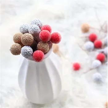 

100Pcs Fake Single Stem Berry 2.76" Length Simulation Berries for Wedding Wreath Gift Box Accessorie Christmas Party Decorative