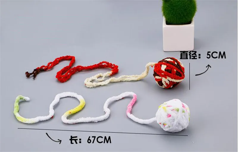 Игрушка для кошек, играющая в WoolBall, питомец, щенок, кошки, жевательные ловушки, игрушки, креативные Домашние животные, игрушка, мячик на веревочке, красочный шерстяной укус, мяч-пищалка, игрушки