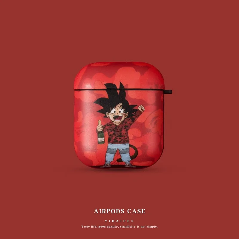 Япония модный бренд камуфляж Dragon Ball Сон Гоку наушники Чехлы для Apple Airpods 1/2 милый