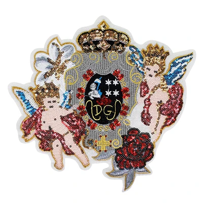 Вышивка блесток фея кукла Корона Ангел аппликация в виде крыла Мода патч украшение для одежды сумка рубашка Швейные аксессуары