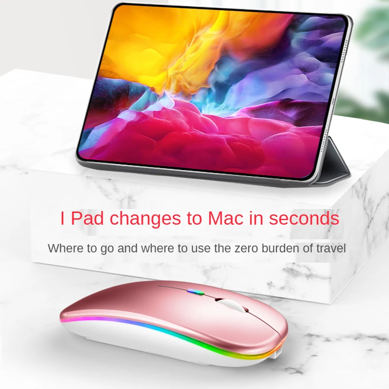 Mouse Wirelesss Bluetooth 2 In 1 Wireless Dual Mode Optical Mouse 2.4G Mouse Ergonomic Portable Rechargeable Mice For laptop