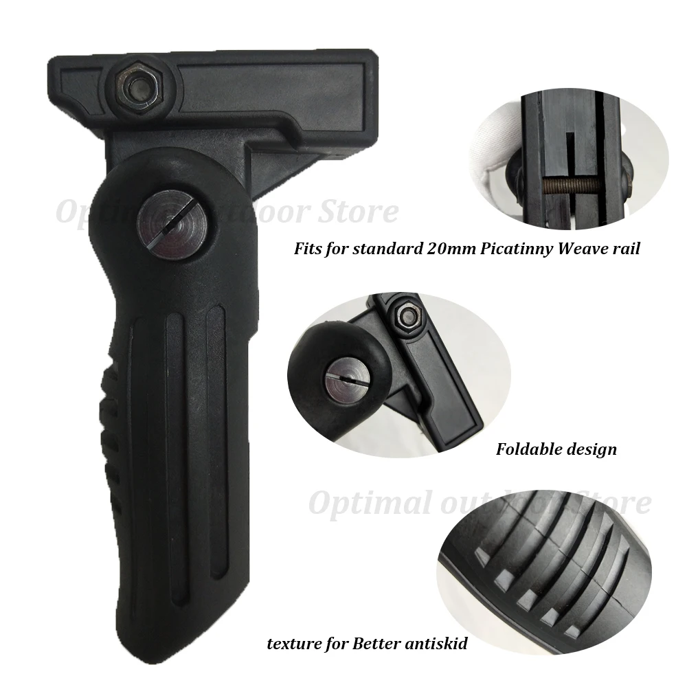 

TOtrait Tactical Foregrip Handle Grip Polymer Folding Grip Handle For 20 mm Picatinny Rail Vertical Grip Hunting Accessories