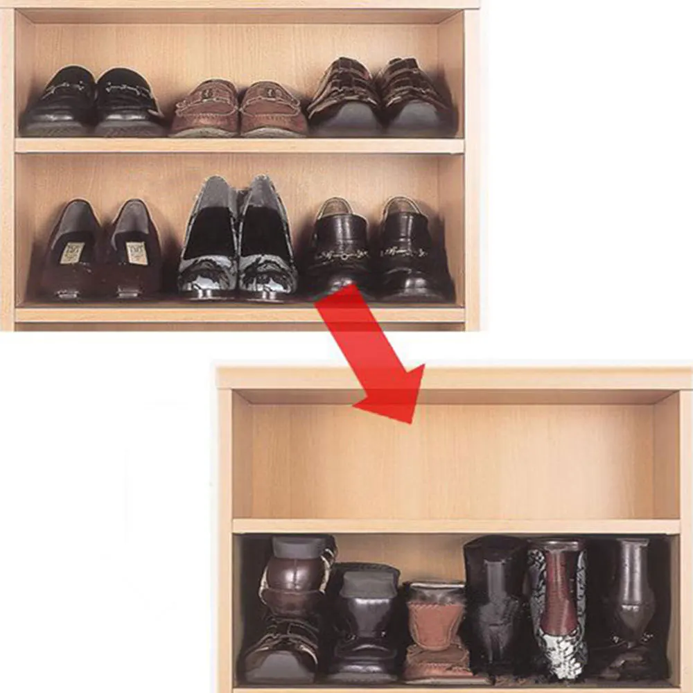 

Double Layer Plastic Space Saver Storage Adjustable Shoes Rack Shoe Stretcher Closet Household Shoes Holder Shelf Universal