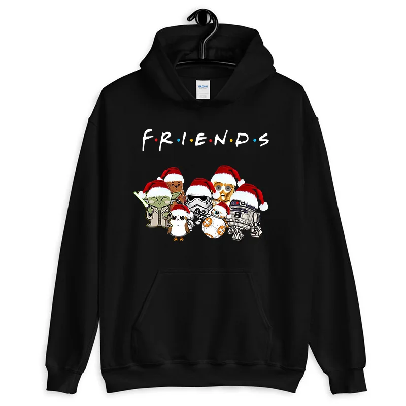 Star Wars Friends толстовки Мужская одежда Harajuku Jedi Knight BB8 C3PO Chewbacca R2D2 йода Рождественский хлопковый свитер Camisas