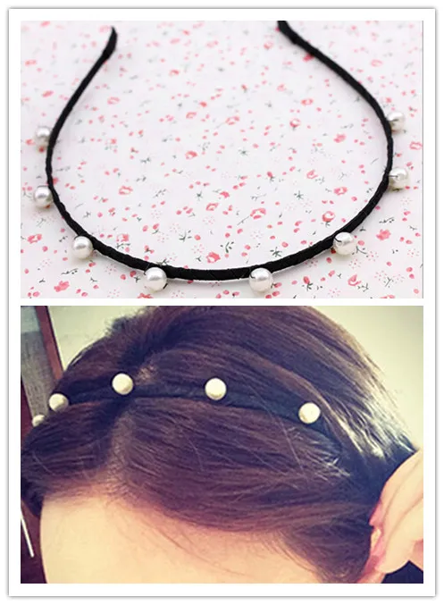 Elegant Girl Pearl Headbands Princess Pearl With Rhinestone Hair Bands Women Hair Accessories Korean Style Hair Styling Tool