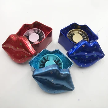 

Lip eyelash box Sexy and attractive 25MM customized LOGO eyelash box