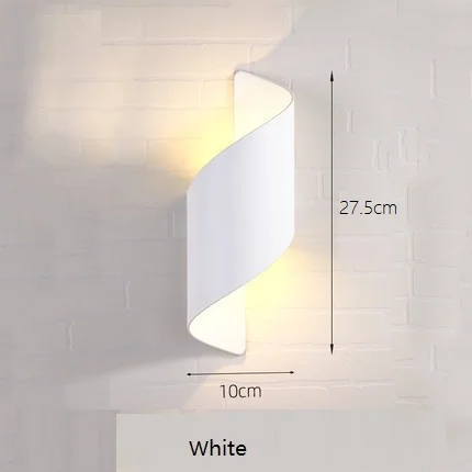 Модный простой креативный и персонализированный современный прикроватный настенный светильник для спальни - Цвет абажура: A   White