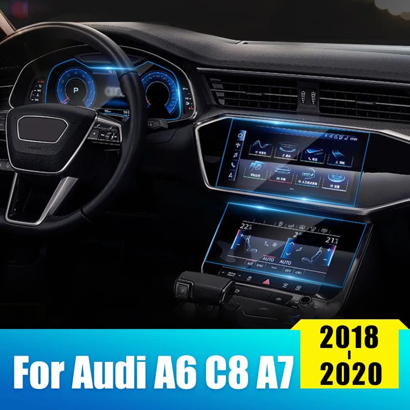 Автомобильная пленка из закаленного стекла для Audi A6 C8 A7 2018 2019 2020 GPS-навигация