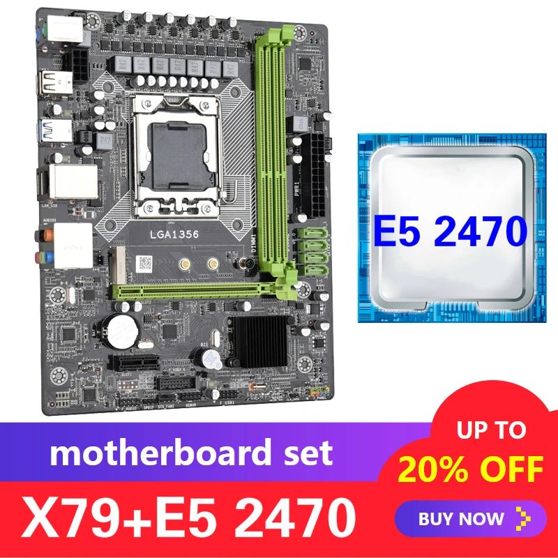 

Kllisre X9 motherboard set with Xeon LGA 1356 E5 2470 support DDR3 ECC REG memory