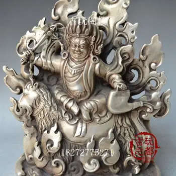 

Exquisite Chinese white copper collection Buddha Ornament Statue