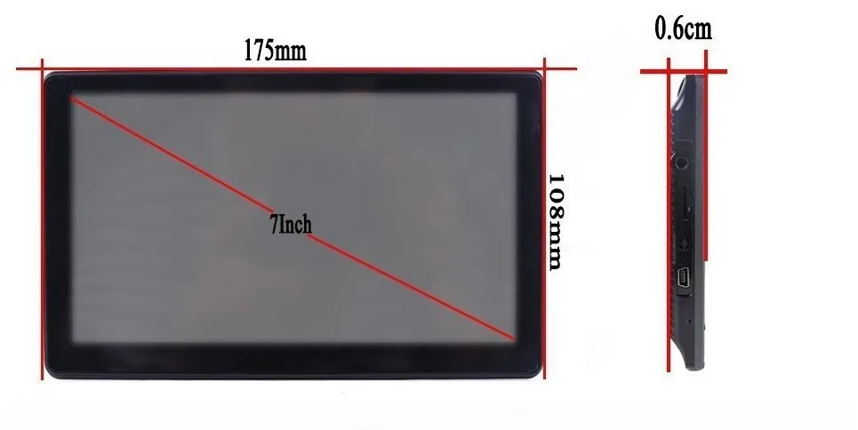 7" Автомобильный gps навигатор 7 дюймов ЖК-емкостный экран автомобильная навигация 256 Мб Navitel спутниковая голосовая навигация gps навигатор для грузовиков - Размер экрана, дюймов: 7"