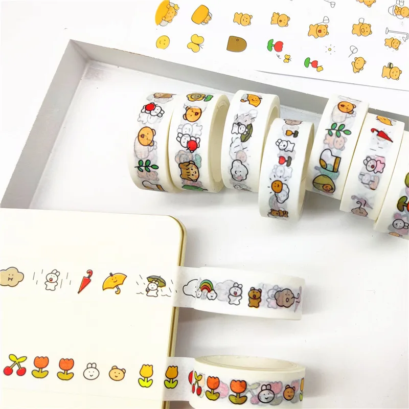 Ins Simple Cartoon Comic Washi Tape Scrapbooking DIY Decor Journal