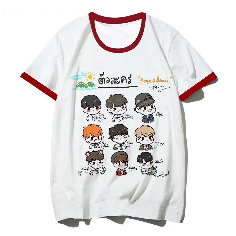 Kpop Stray Kids/Женская Футболка K Pop StrayKids, футболка в стиле хип-хоп, Корейская кавайная футболка в стиле Харадзюку, футболки в стиле хип-хоп для женщин