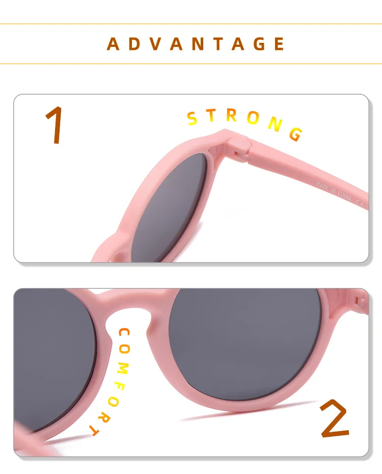 Polarized TPEE Infant Baby Sunglasses 0-12 Months Kid UV Proection Sun Baby Glasses 6 Month Baby Sunglasses