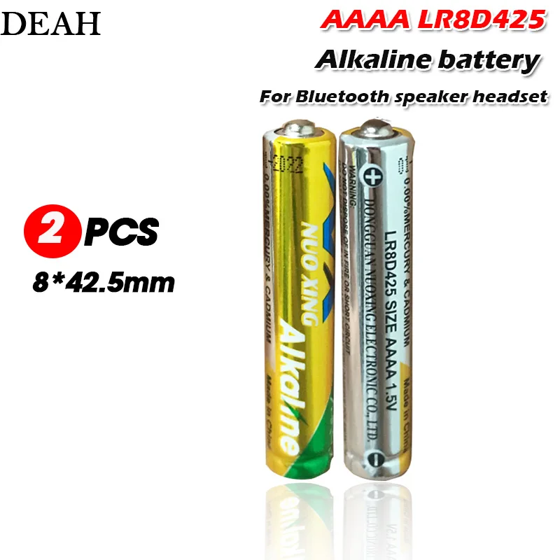 Щелочные батареи LR8D425 AAAA 2 шт./лот 1 5 в первичные для Bluetooth динамика гарнитуры