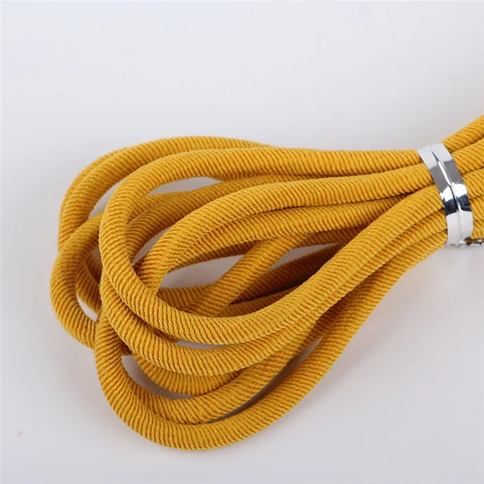 Yellow 4MM 3 м/рулон мороженого цветная сверхэластичная Резина лента DIY аксессуары для волос материал одежды швейные эластичные шнур ремесленные принадлежности - Цвет: Yellow 4MM
