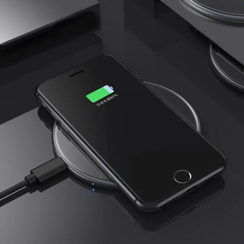 Ультратонкое Беспроводное зарядное устройство 15 Вт для Samsung S10 Xiaomi mi 9 Huawei P20 P30 Oneplus