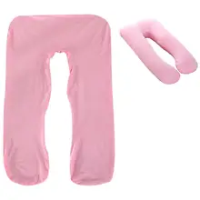 Housse d'oreiller de grossesse en forme de U, taie d'oreiller amovible, confortable, multifonctionnelle, pour dormir sur le côté, 80x140