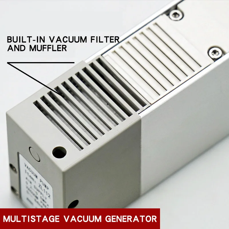 

ZL Multi-stage vacuum generator ZL112 pneumatic high flow large suction negative pressure generator ZL212 pneumatic vacuum pump