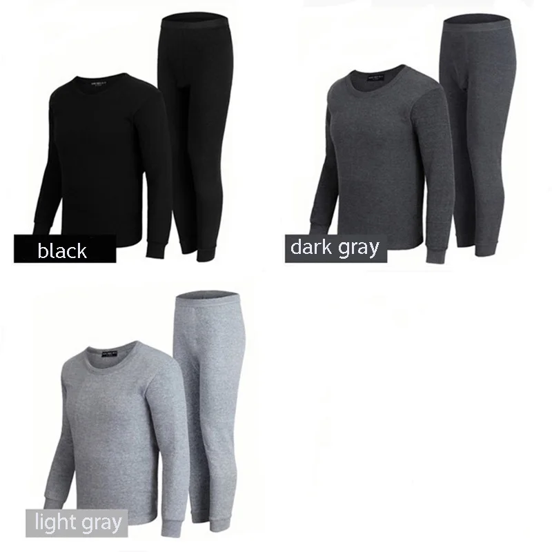 Male Spring Autumn Pajamas Adult Men High Quality Cotton Winter  Velvet Thermal Underwear 2-piece Suits Sleepwear Nightclothes